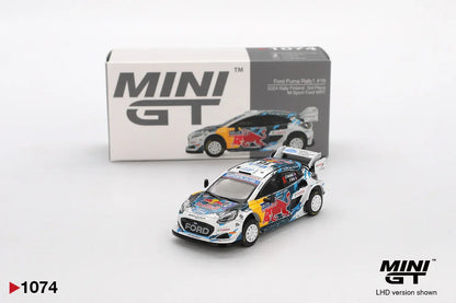 Mini GT 1:64 Duo Set (Blister Pack) – BMW 750iL Aspen Silver + Ford Puma Rally1 Monte Carlo 2024