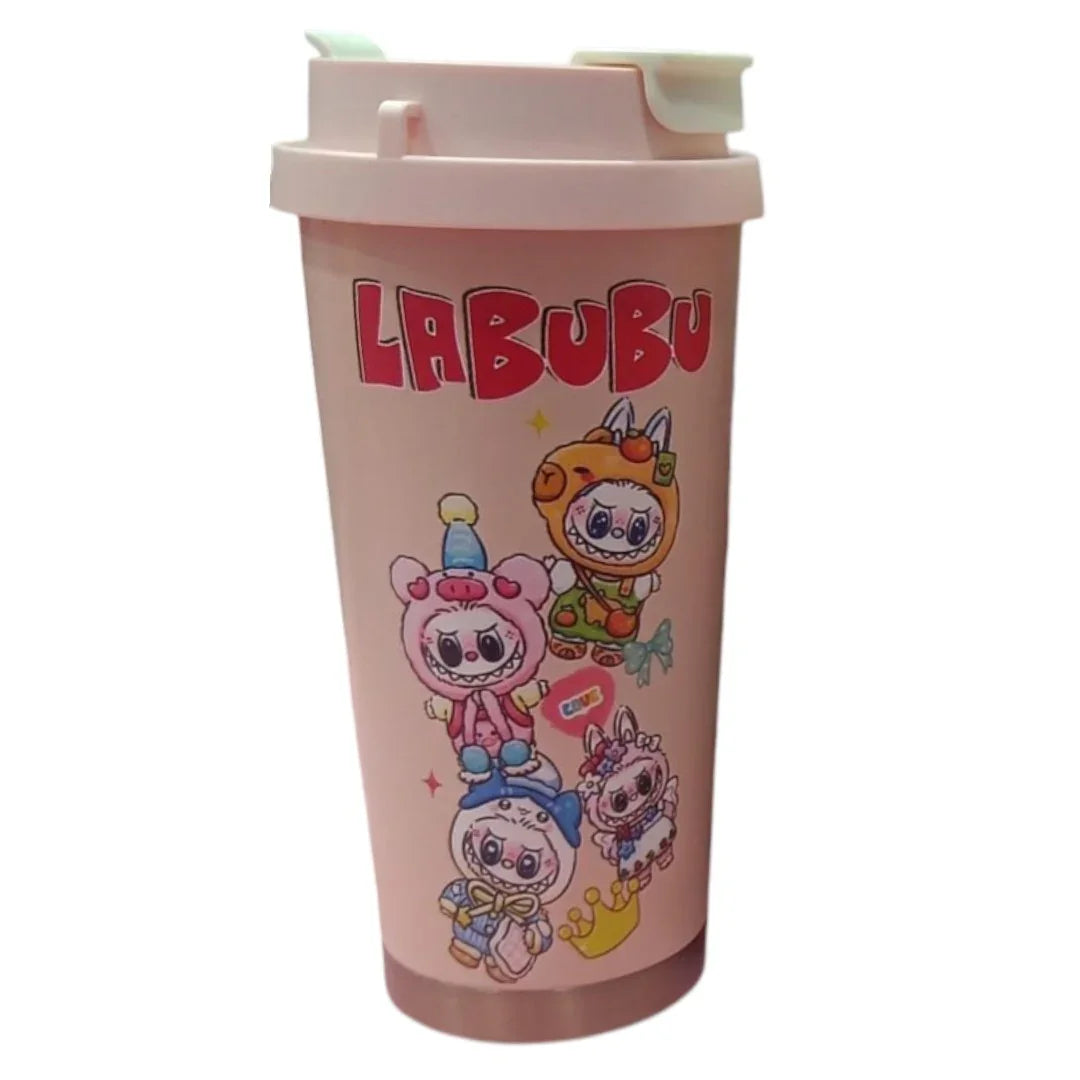 Swig Suck Labubu Coffee Sipper Bottle 500ml - Assorted Multi-Color - Jaiman Toys