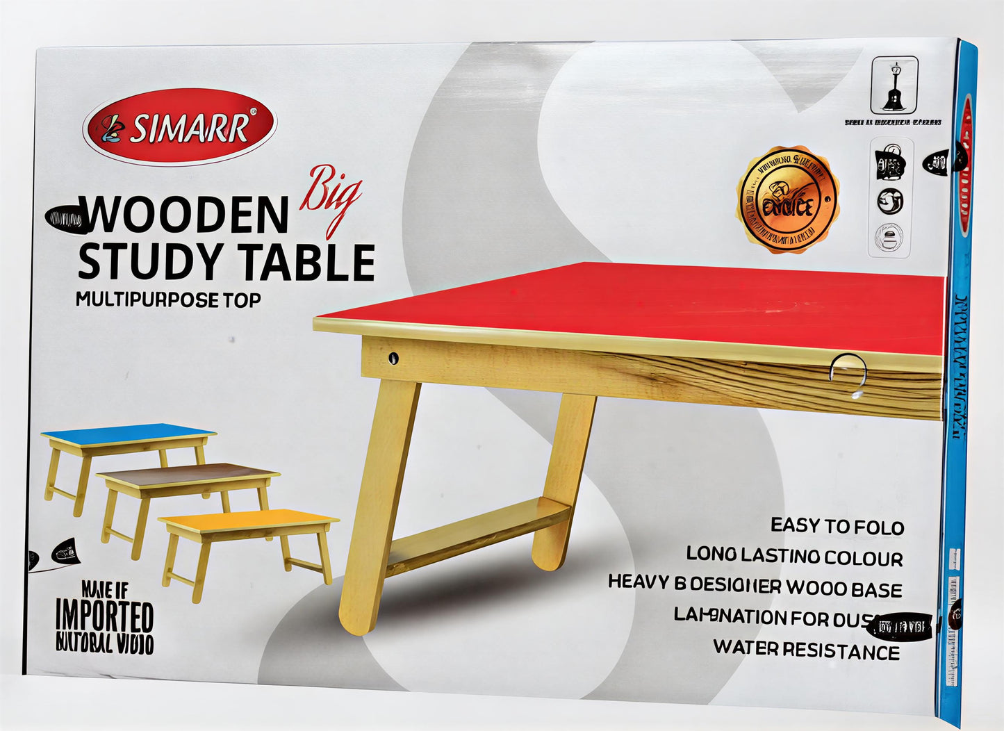 Simarr Wooden Study Table Multipurpose Top – Foldable Desk for Kids & Adults | Laptop Table |