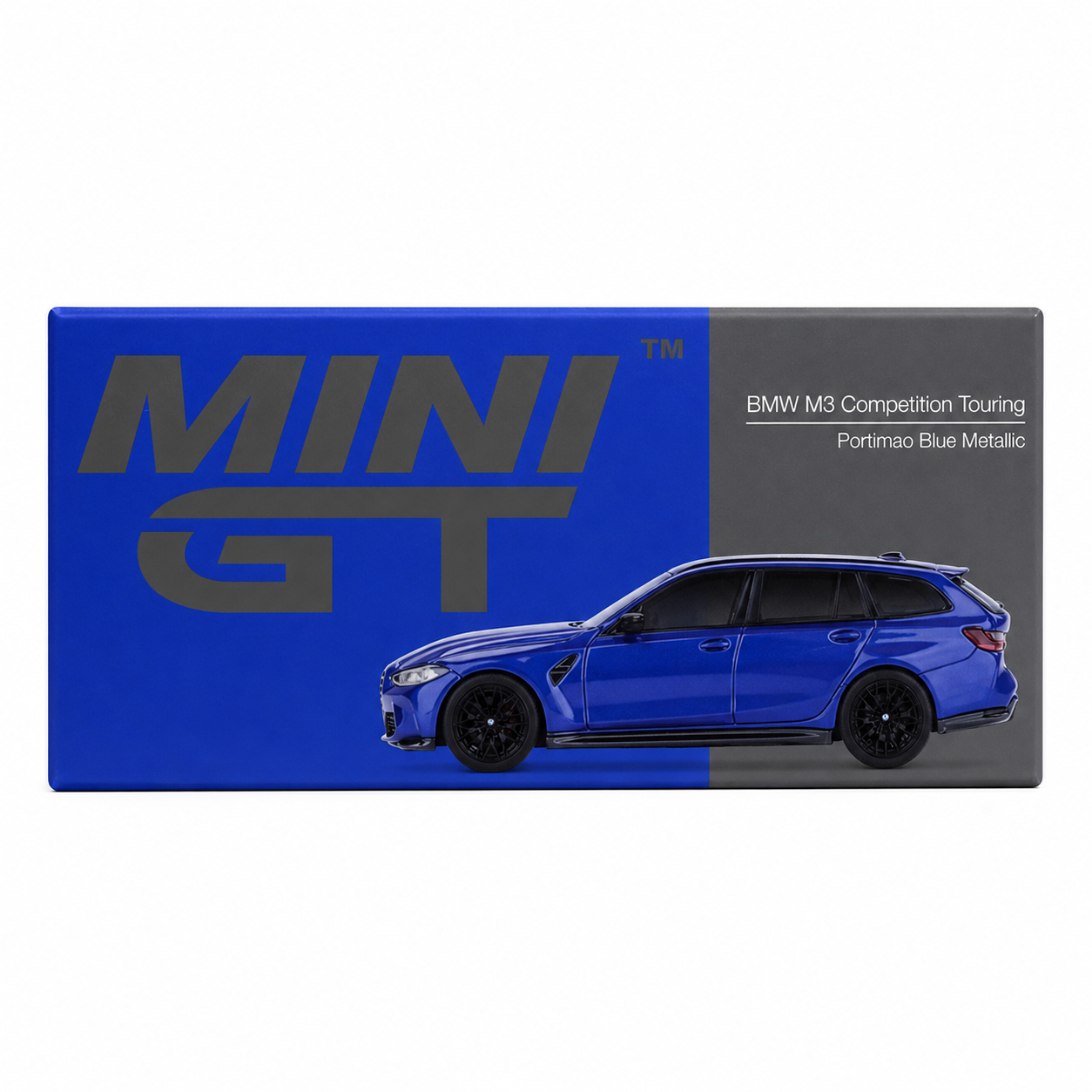 MINI GT 1:64 BMW M3 Competition Touring Portimao Blue Metallic Die-Cast Model Car