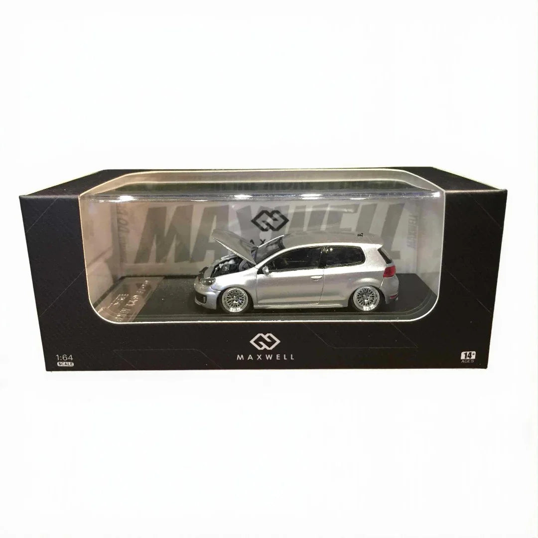 Maxwell 1:64  VW Golf GTI MK6 Silver BBS Diecast Car Model
