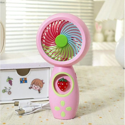 Portable Handheld Mini Fan – Colorful Personal Cooling Fan with Cute Fruit Design for Travel, Office & Outdoor Use (Pack of 1)