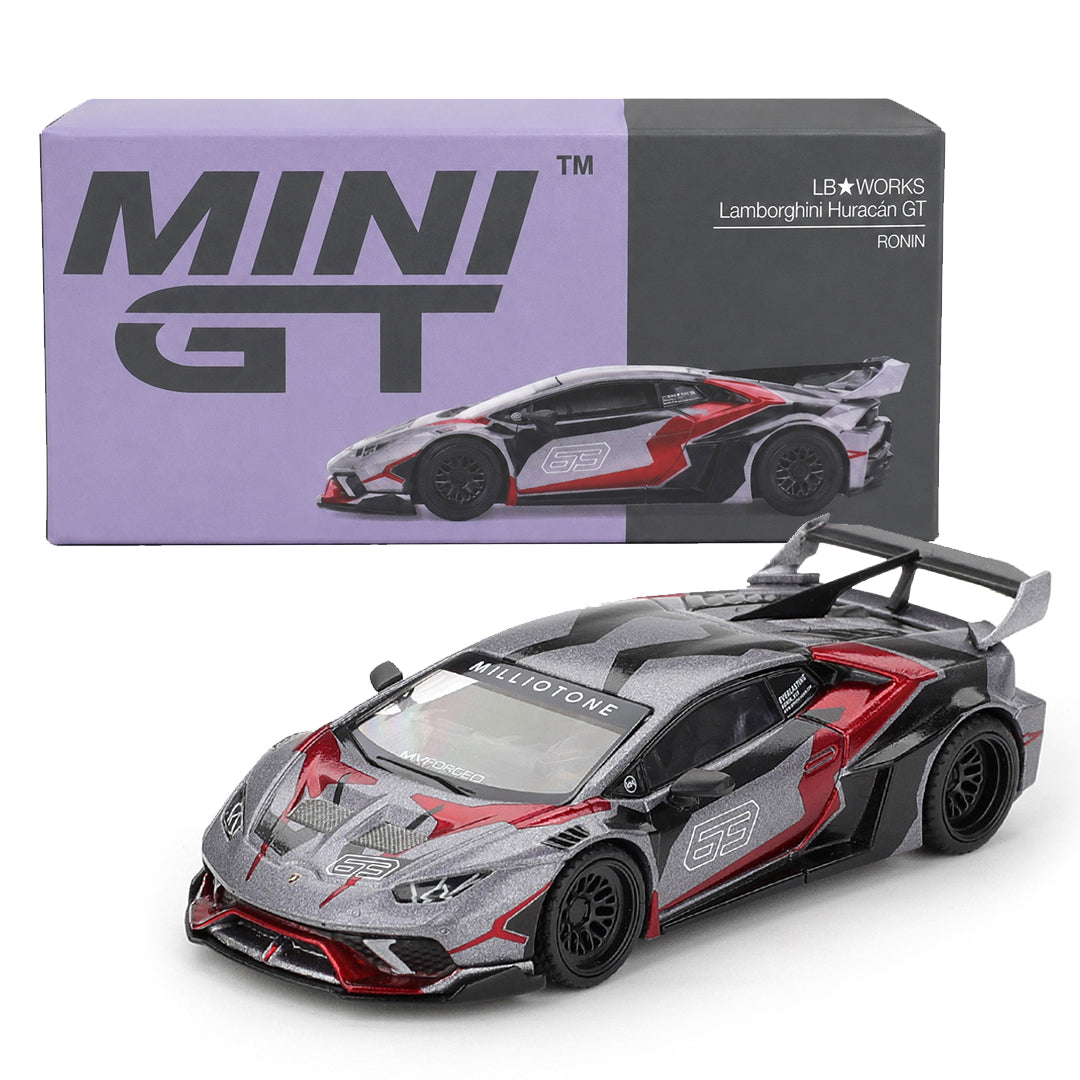 Mini GT 1:64 LB★WORKS Lamborghini Huracán GT Ronin Die-Cast Model Car | Premium Liberty Walk Collectible