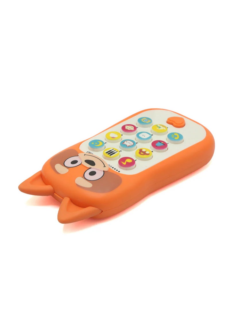 Cute Puppy Musical Toy Phone for Kids | Interactive Learning Mobile Phone with Lights, Sounds & Educational Buttons | Assorted Colours