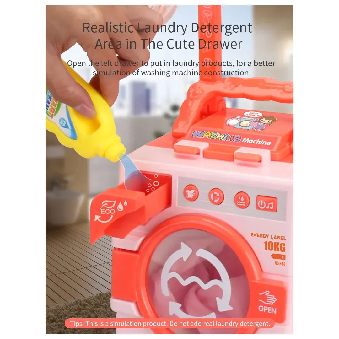 Children's Washing Machine Toy Simulation Dress up Mini Washing Machine Toy With Music - Jaiman Toys