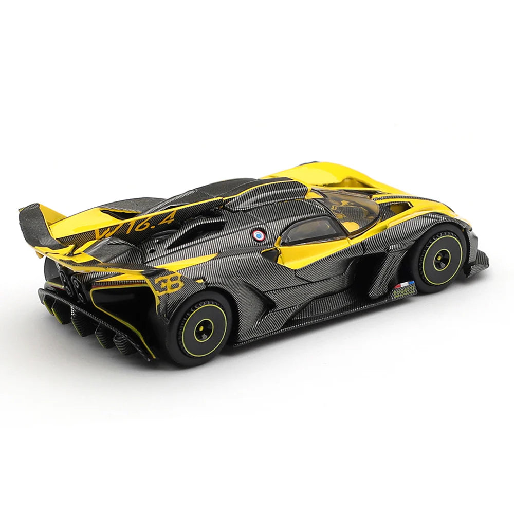 Mini GT 1:64 Scale (Blister Pack) Bugatti Bolide Yellow Diecast Scale Model Car | Collectible Model