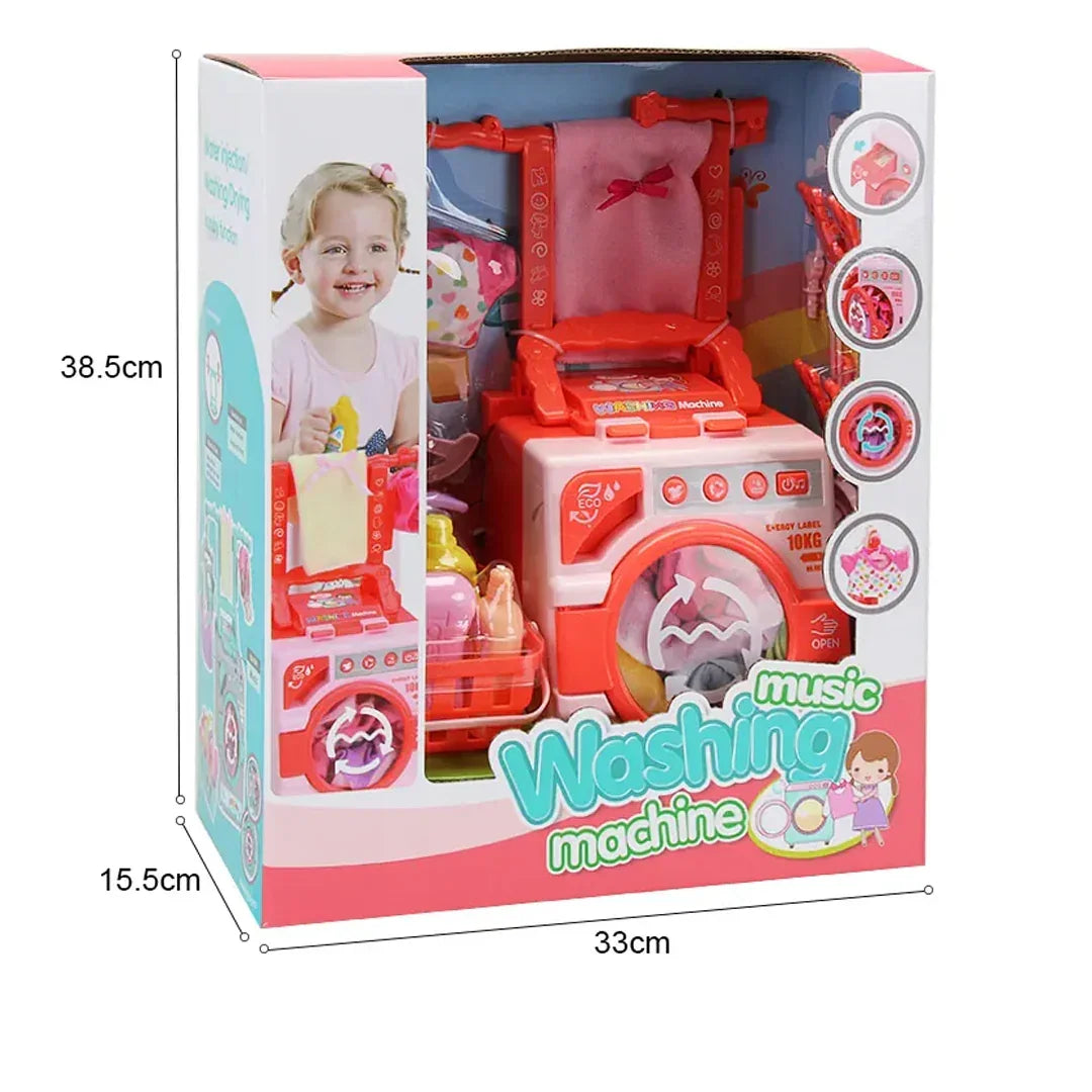 Children's Washing Machine Toy Simulation Dress up Mini Washing Machine Toy With Music - Jaiman Toys