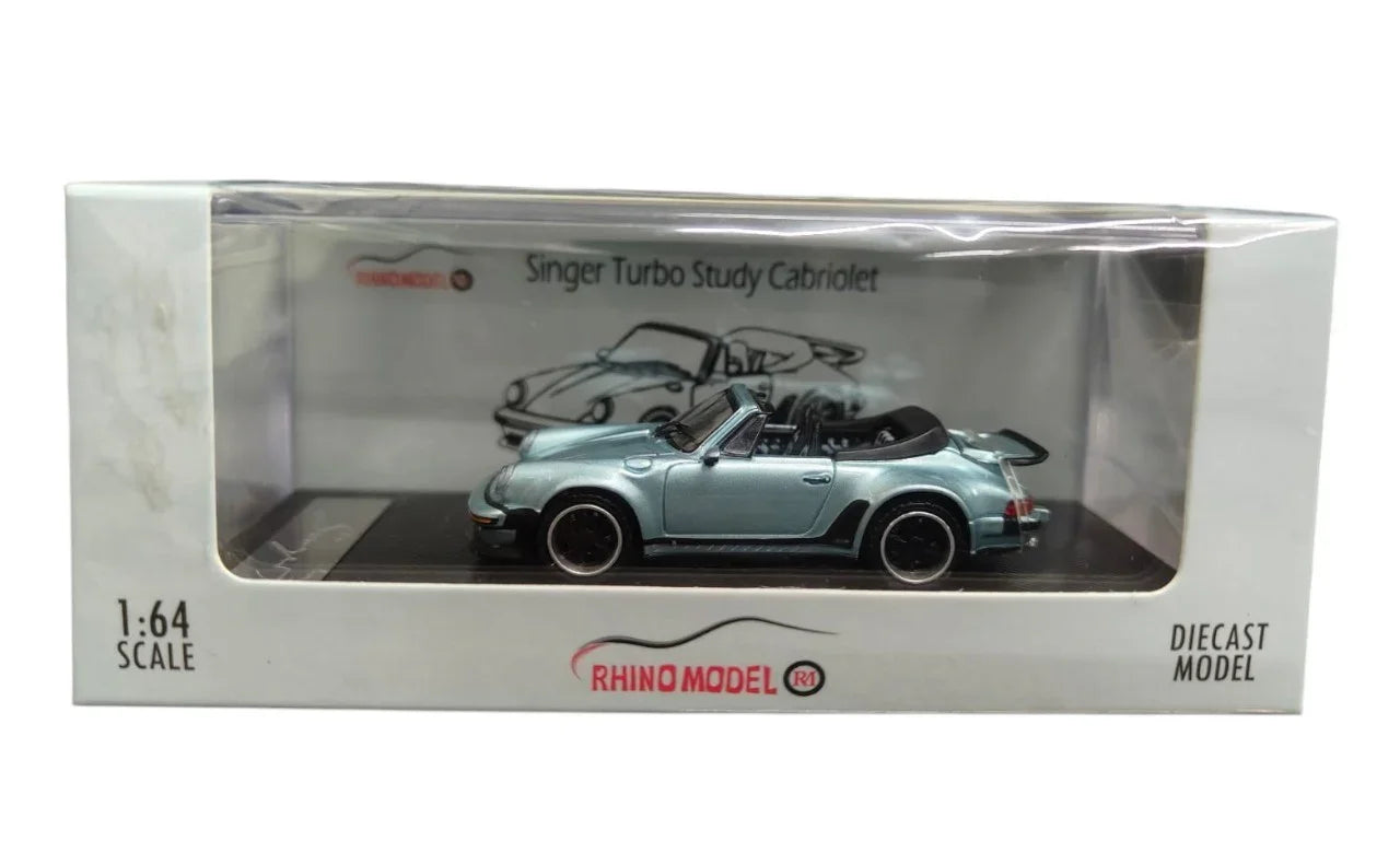Rhino Model 1:64 Scale Singer 930 Turbo Study Cabriolet Convertible – Ice Blue Diecast Car Model - Jaiman Toys