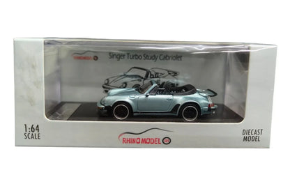 Rhino Model 1:64 Scale Singer 930 Turbo Study Cabriolet Convertible – Ice Blue Diecast Car Model - Jaiman Toys