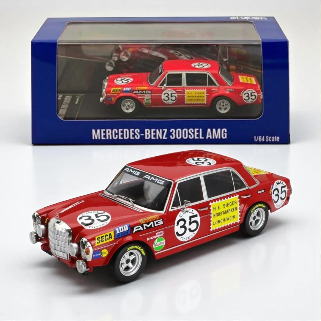 Ghost Player 1:64 MERCEDES BENZ 300SEL AMG Red  #35 Diecast Model Car