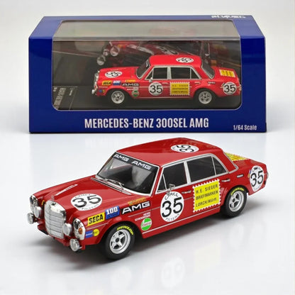 Ghost Player 1:64 MERCEDES BENZ 300SEL AMG Red  #35 Diecast Model Car