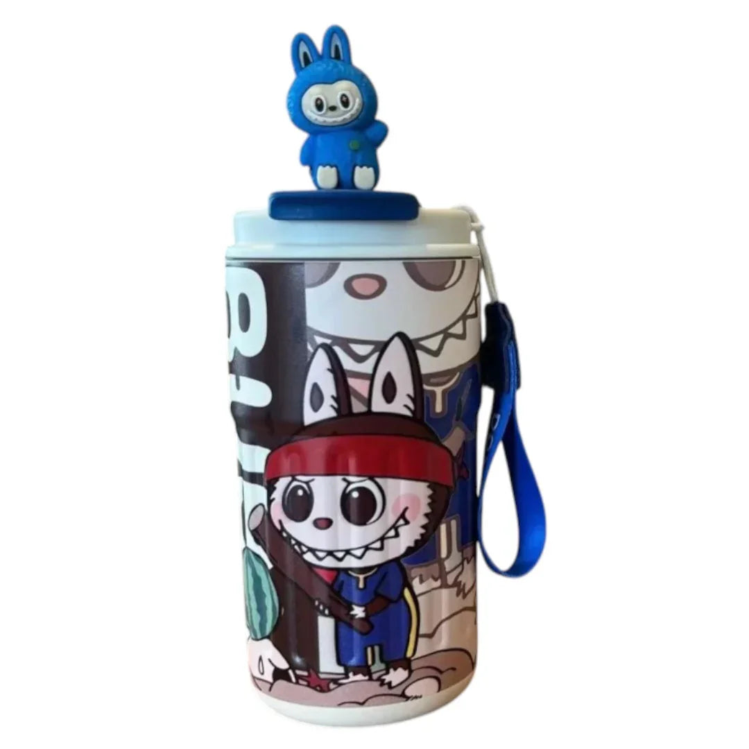 Labubu Hot & Cold Vacuum Insulated Sipper Water Bottle – 350ml Stainless Steel,| Leak-Proof, Reusable Travel Flask for Kids & Adults - Jaiman Toys