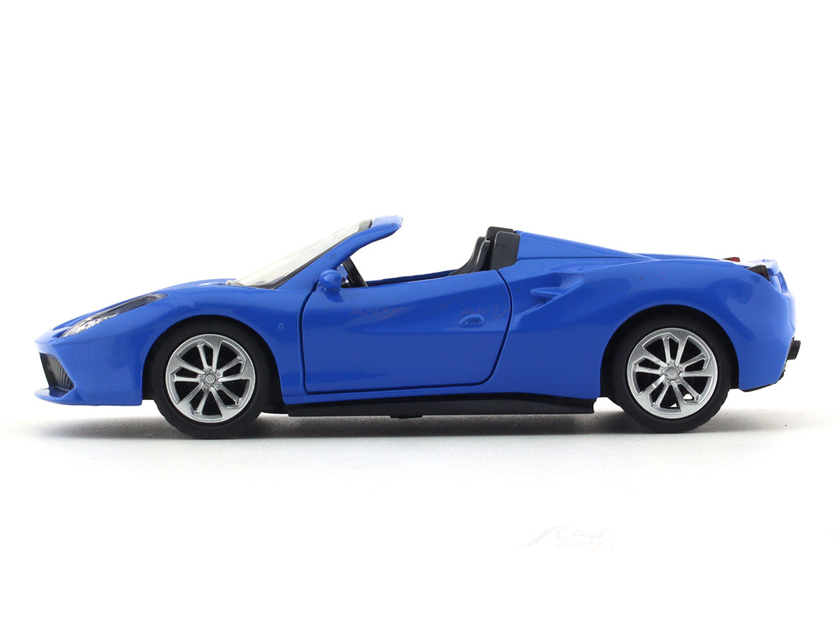 Road Burner 1:36 Blue Die-Cast Sports Car with Pull-Back Action & Opening Doors