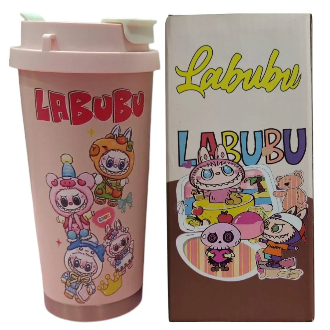 Swig Suck Labubu Coffee Sipper Bottle 500ml - Assorted Multi-Color - Jaiman Toys