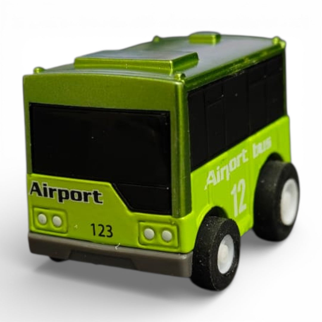 Joy Junction 1:64 Mini Racer Alloy Metal Airport Bus Toy with Pull-Back Function