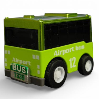 Joy Junction 1:64 Mini Racer Alloy Metal Airport Bus Toy with Pull-Back Function