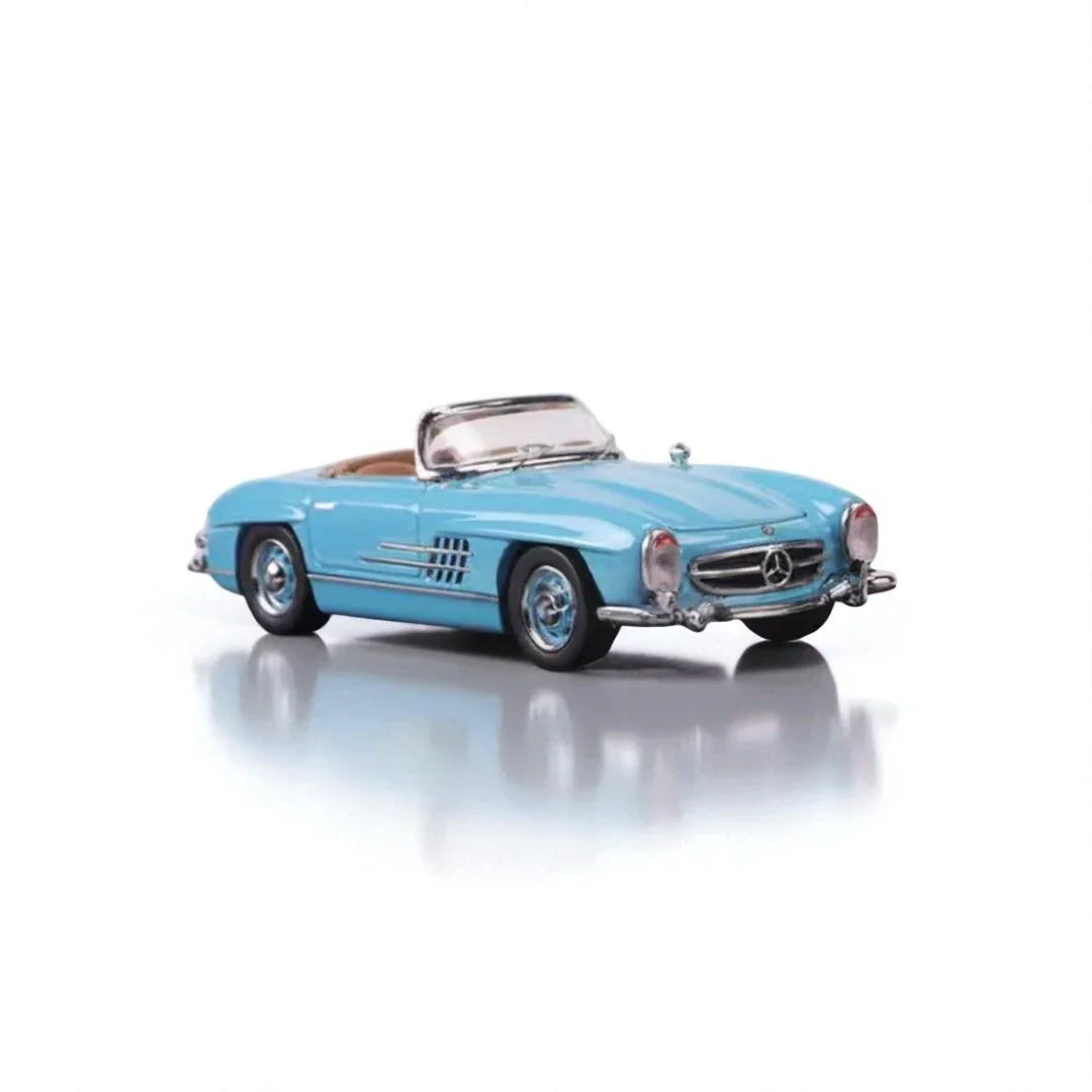 GFCC 1960 Mercedes-Benz 300SL Roadster Light Blue 1/64 Scale Diecast Model Car - Jaiman Toys