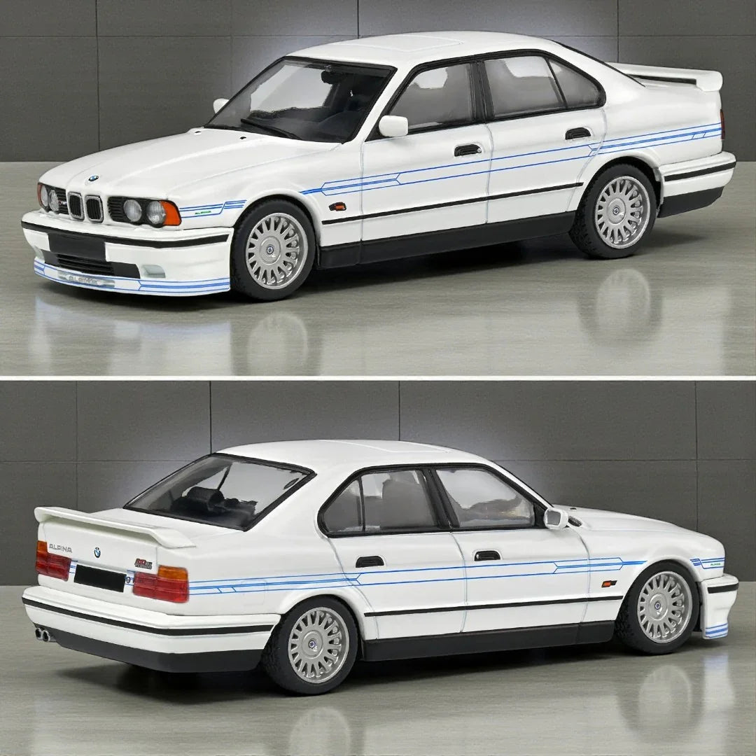 Solido 1:43 1994 BMW E34 Alpina B10 BiTurbo White with Blue Stripes  Diecast Model Car -S4310404