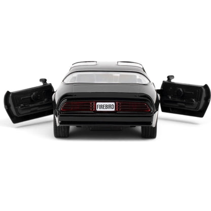 RMZ City 1978 Pontiac Firebird Trans Am 1:32 Scale Die-Cast Model Car – Black with Gold Firebird Hood Graphics | Classic American Muscle Car Collectible with Opening Doors