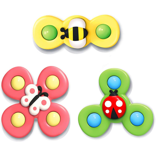 Busy Bugs Spinner Set of 3 fun spinner toys for babies to play educational Toy