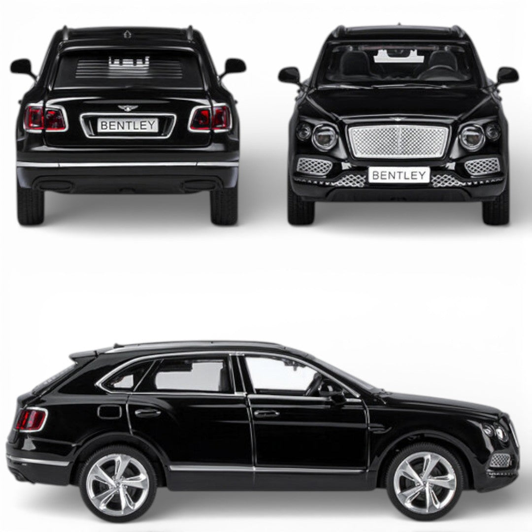 MSZ 1:32 Bentley Bentayga Die-Cast Model Car – Black|Pull Back, Openable Doors, Light & Sound (68369)