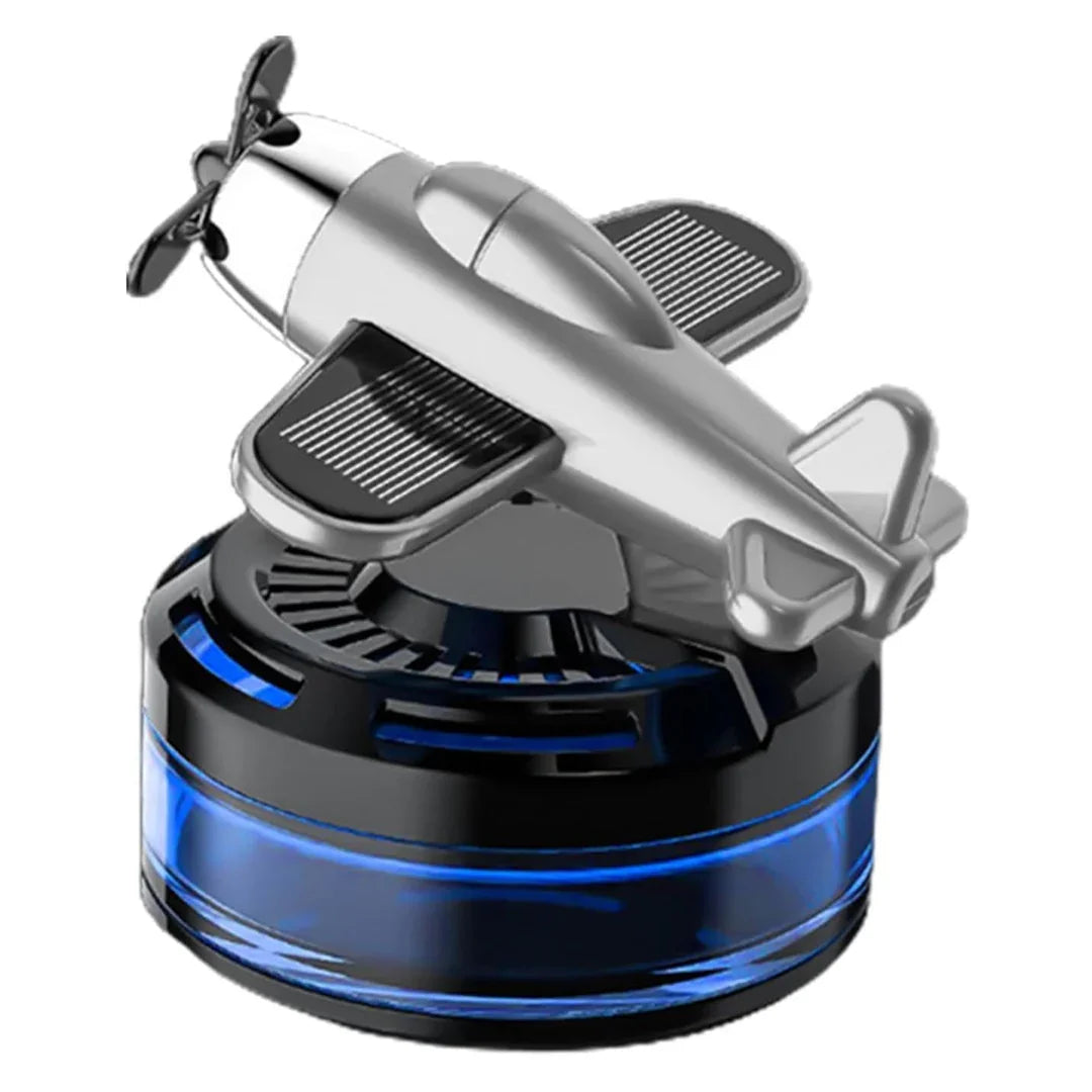 Solar Car Air Freshener - Airplane Fragrance Diffuser | Car Air Diffuser | Airplane Rotating Car Aromatherapy | Car Rotation Perfume Diffuser - Jaiman Toys