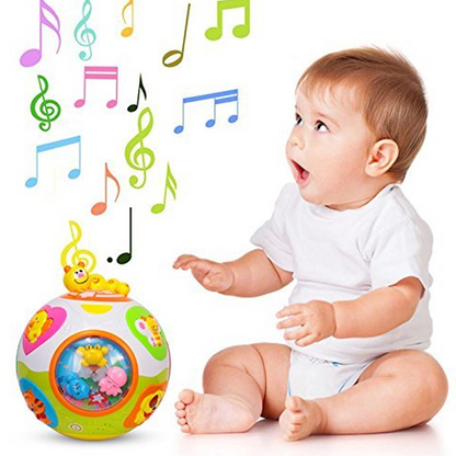 Hola Smartcraft Educational Toddlers Musical Ball Toy with Automatic Rotation, Lights, Music, Animals Sounds Toys