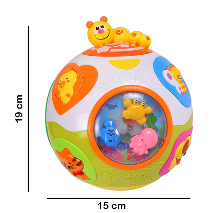 Hola Smartcraft Educational Toddlers Musical Ball Toy with Automatic Rotation, Lights, Music, Animals Sounds Toys