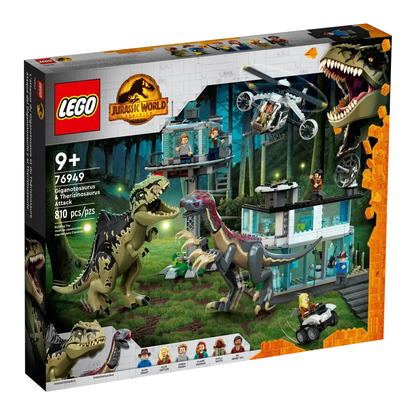 LEGO Jurassic World Giganotosaurus &amp; Therizinosaurus Attack 76949 (658 Pieces)