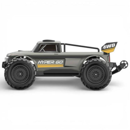 MJX Hyper GO 10210 1:10 Brushless 4WD RC Truck – 2S/3S Compatible | High-Speed RTR Off-Road Monster Truck | 2.4GHz Control (Grey)
