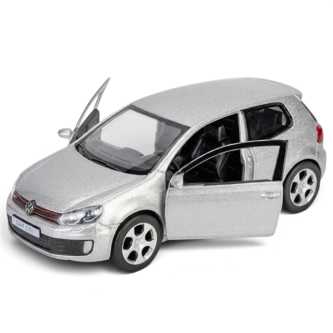 RMZ City Volkswagen Golf GTI 1:32 Scale Die-Cast Model Car – Collectible Sports Hatchback with Opening Doors, Pull-Back Action– 2 Colour Variants