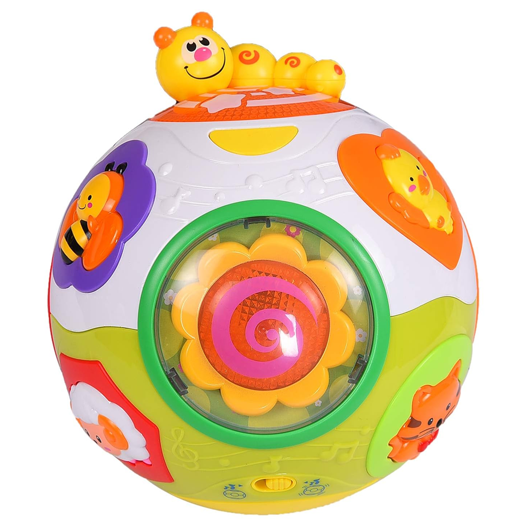 Hola Smartcraft Educational Toddlers Musical Ball Toy with Automatic Rotation, Lights, Music, Animals Sounds Toys