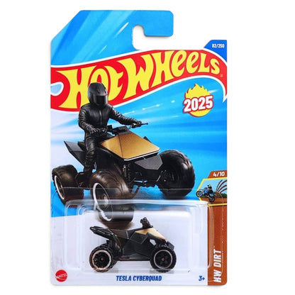 Hot Wheels 1:64 Scale 5-Car Set – Porsche 911 Rally Safari Mode, Tesla Cyberquad HW Dirt, VW T3 Custom, Slide Kick & Nerve Hammer