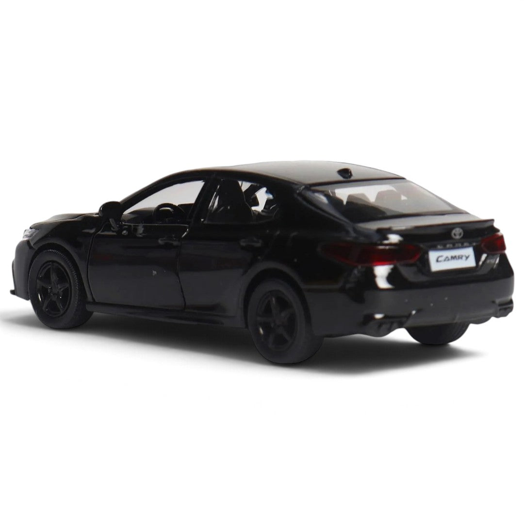 RMZ City Toyota Camry 1:32 Scale Die-Cast Model Car – Black & White Collectible Luxury Sedan with Opening Doors, Pull-Back Action,