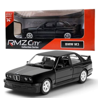 RMZ City BMW M3  1:32 Scale Die-Cast Model Car – Classic Vintage Sports with Opening Doors, Pull-Back Action With 2 Colour Variants