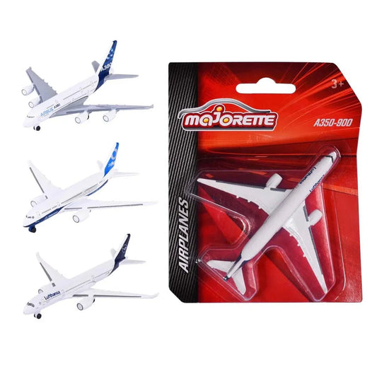 Majorette 212057980 – 3-Piece Die-Cast Airplane Set (10 cm, Multicolor, Officially Licensed Models) - Jaiman Toys