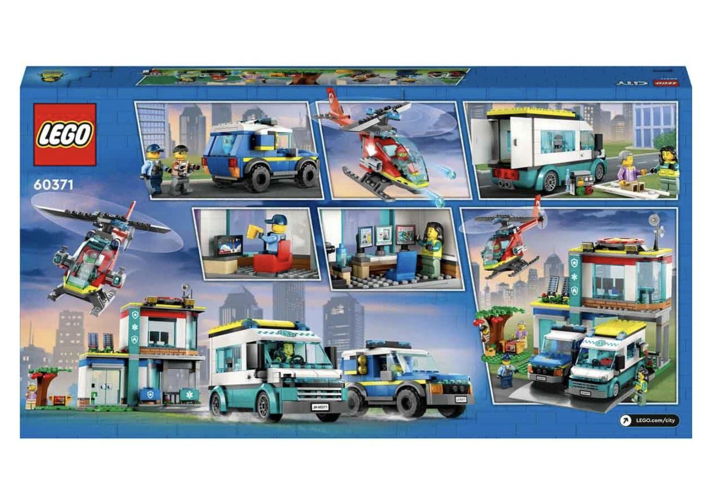 LEGO City Emergency Vehicles HQ 60371 Building Set (706 Pcs)