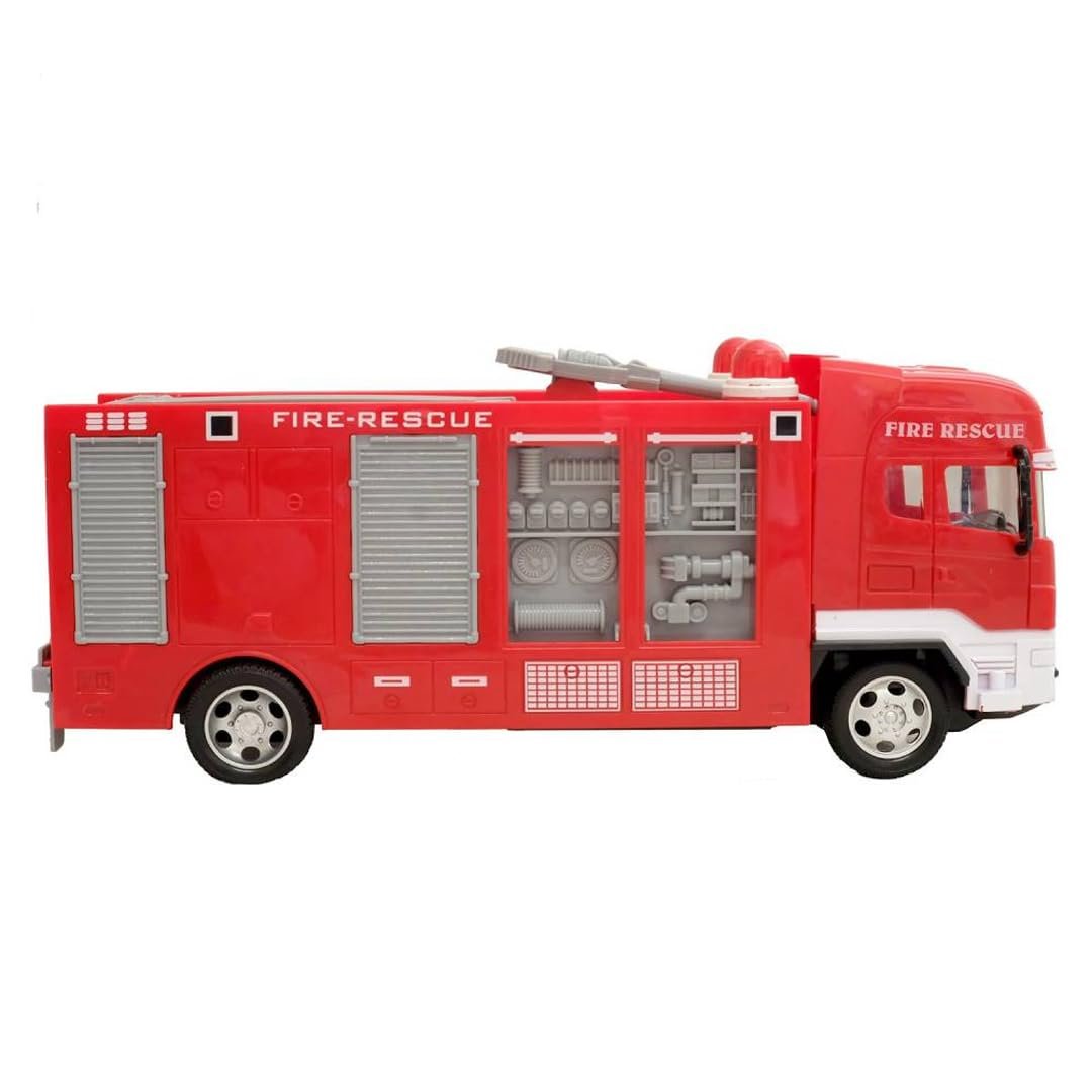 Breatoi ! Kids Fire Rescue, R/C Fire Engine Truck, Fire Rescue Remote Control Fire Action, Light & Sound For The Kids Age 3+...,Red