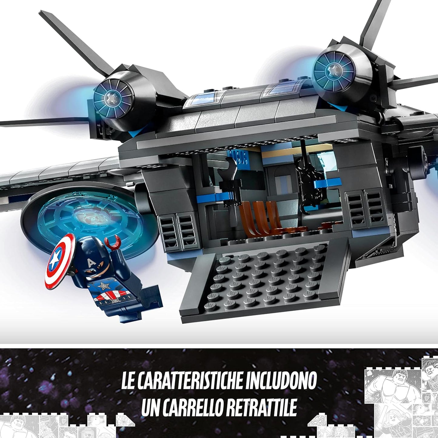 LEGO Marvel The Avengers Quinjet 76248 Building Set (795 Pieces)