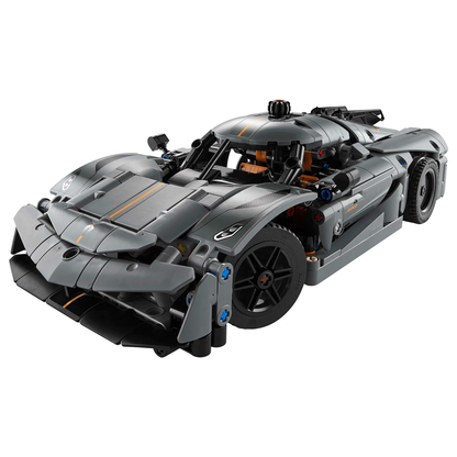 LEGO Technic 42173 Koenigsegg Jesko Absolut Grey Hypercar, Sports Car Building Toy (801 Pieces)