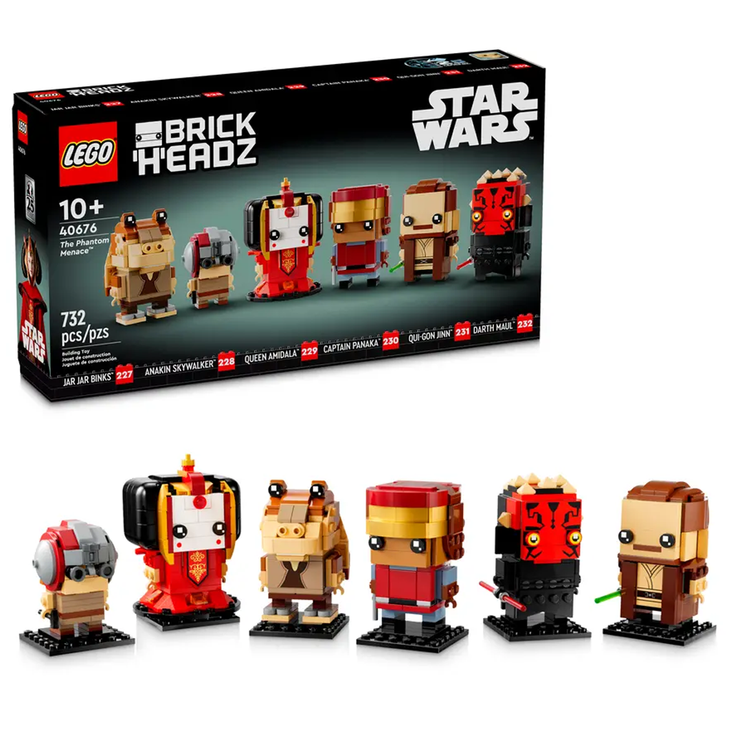 LEGO Star Wars 40676 The Phantom Menace BrickHeadz Anniversary Edition (732 Pieces)