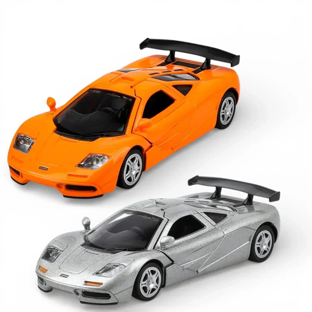RMZ City McLaren F1 1:36 Die-Cast Model Car | Pull Back & Go | Openable Doors