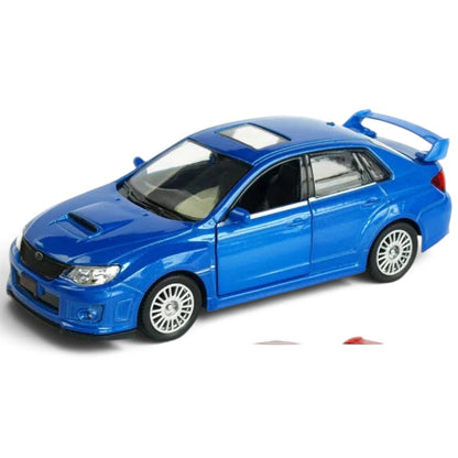 RMZ City Subaru WRX STI 1:32 Scale Die-Cast Model Car - Sports Sedan Collectible with Opening Doors, Pull-Back Action – 2 Colour Variants