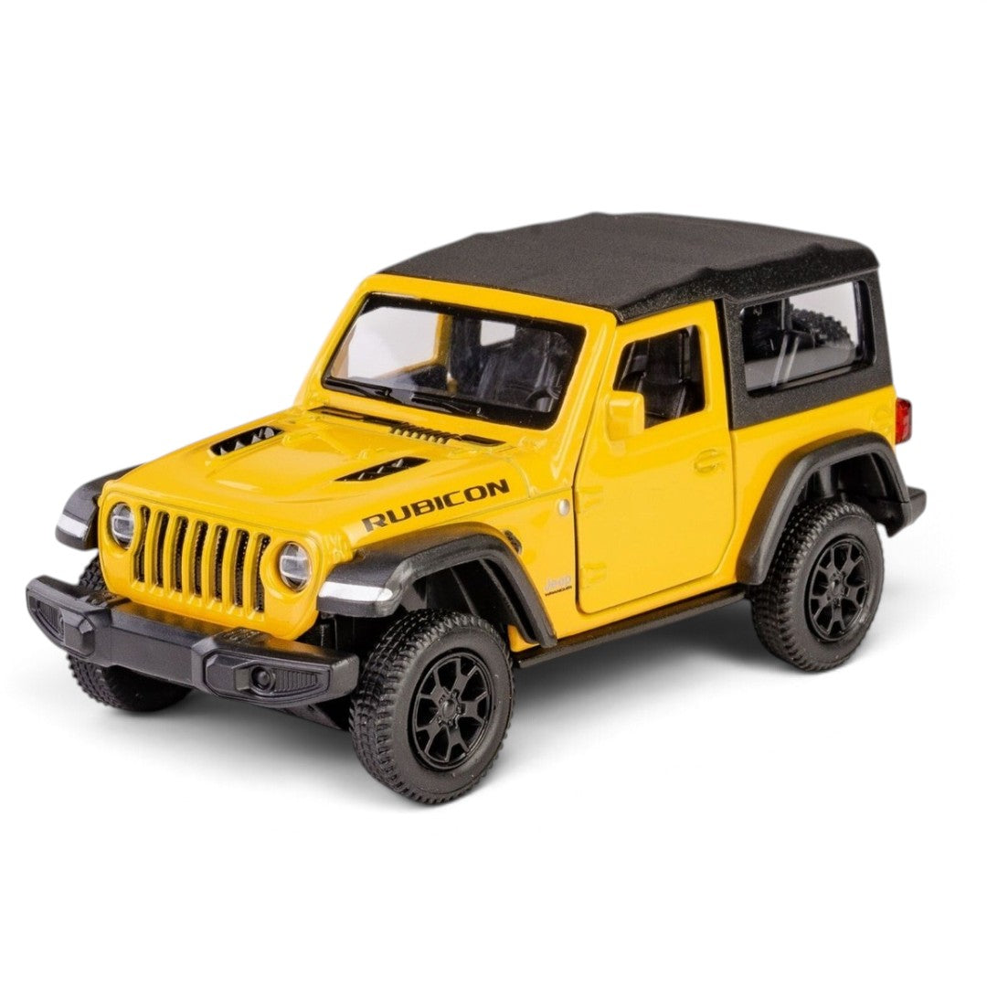 RMZ City 1:32 Jeep Wrangler Rubicon Alloy Diecast Model Car – Pull Back & Go | Openable Doors | 3 Color Variants