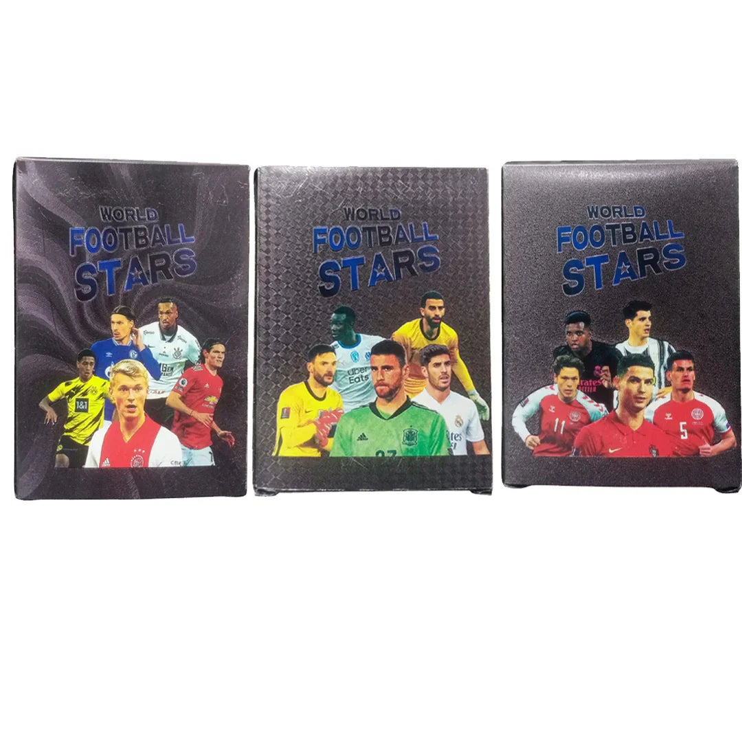 Football Super Stars Card Set – 55PCS Black Edition Football Star Cards | English Limited Edition Collector’s League Cards Gift for Kids & Fans - 1 Piece - Jaiman Toys