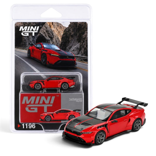 MINI GT 1:64 Scale (Blister Pack) Ford Mustang GTD Race Red Die-Cast Model Car – MGT01196