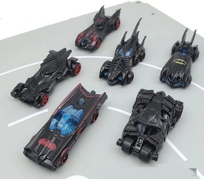 Batman Die-Cast Alloy Car Set (Pack of 6) | Push & Go Superhero Toy Cars | Premium Metal Mini Vehicles for Kids Ages 3+ | Collectible Black Bat Cars