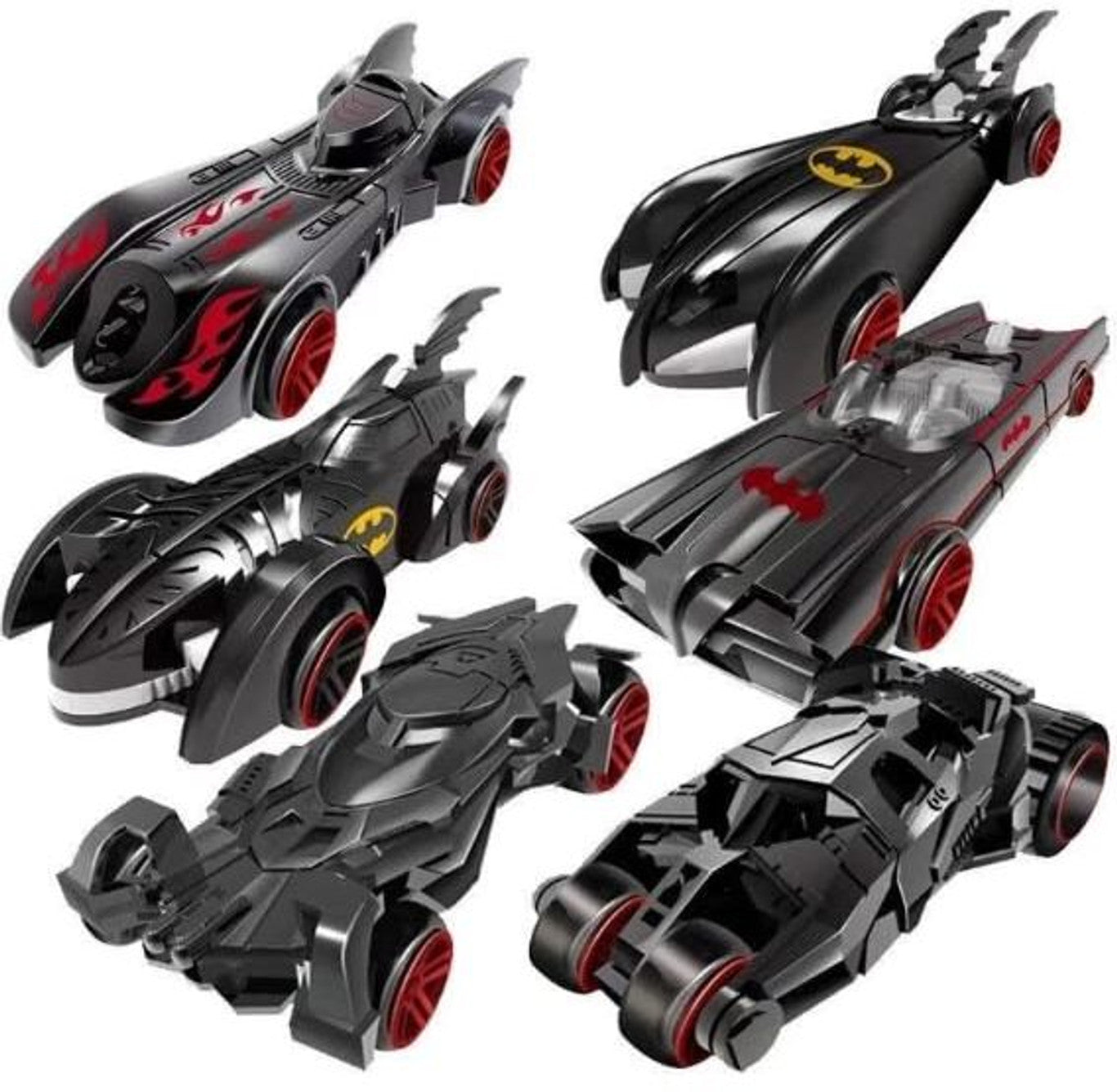 Batman Die-Cast Alloy Car Set (Pack of 6) | Push & Go Superhero Toy Cars | Premium Metal Mini Vehicles for Kids Ages 3+ | Collectible Black Bat Cars