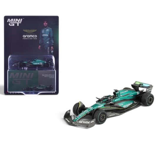 MINI GT 1:64 (Blister Pack )Aston Martin AMR24 #18 Lance Stroll 2024 Canadian GP Formula One Die-Cast Model Car