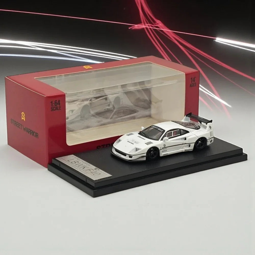Street Warrior 1:64 Scale Ferrari F40 LBWK Diecast Car Model-White